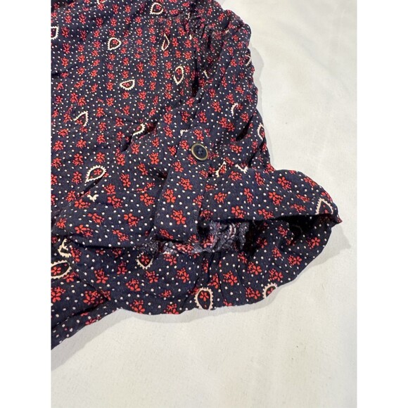 Vintage Y2K Forever 21 babydoll Shirt Dress M Black Red Paisley 90s Office Siren - Picture 8 of 16